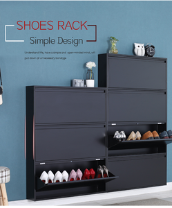 Armoire à chaussures en métal durable, portable, pliable, écologique, structure KD, montage facile, design compact, grande capacité, <span class=keywords><strong>salon</strong></span> - Product Image 1