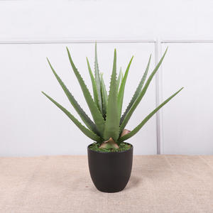 Bonsái Artificial de <span class=keywords><strong>Aloe</strong></span> <span class=keywords><strong>Vera</strong></span> para Decoración de Interiores, Resistente a los Rayos UV, Plantas de Jardín para Bodas, Navidad y Pascua - Product Image 6