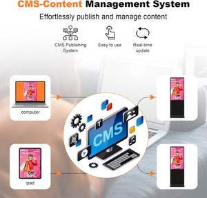 Papan reklame Digital berdiri di lantai multi-sentuh 10 poin tampilan iklan Pop-Up interaktif untuk promosi merek dan Eng pelanggan - Product Image 3