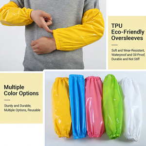 Venta Directa de Fábrica: Mangas Protectoras de PVC/TPU Ligeras, Resistentes al Ácido, al Aceite y a Productos Químicos, Impermeables, <span class=keywords><strong>con</strong></span> Banda Elástica - Product Image 5