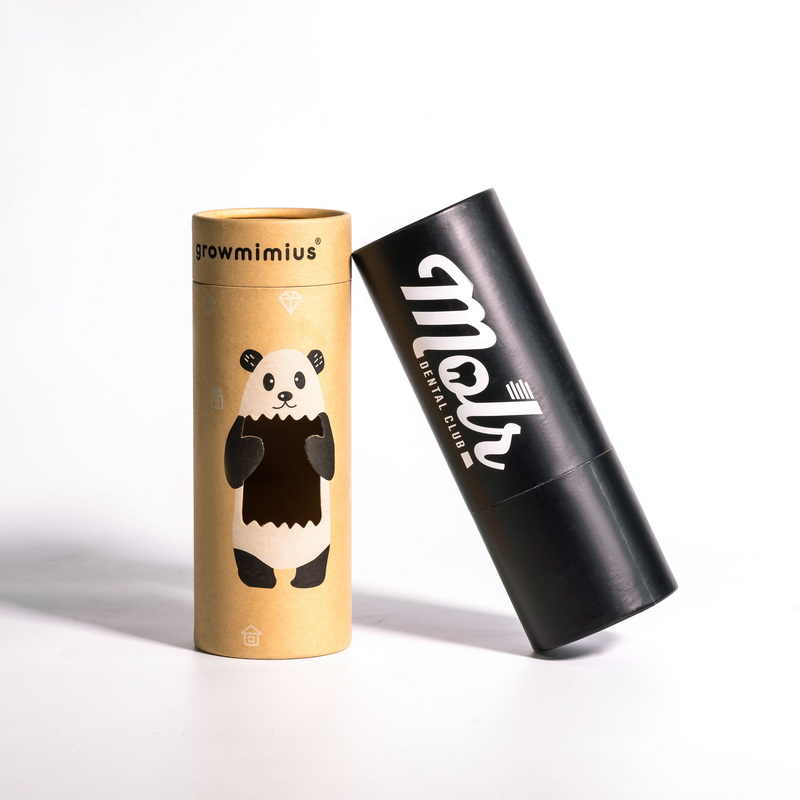 Eco Friendly Printing Food Grade Cylinder Kraft Cardboard Tube Paper Container Packaging