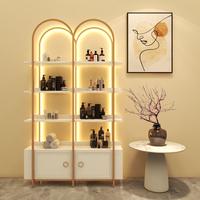 Vitrine GZowin personnalisable à double face avec éclairage LED, vitrine de luxe avec bande LED/projecteur/écran d'affichage, durable et de haute qualité
