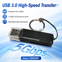 Lector de Tarjetas USB 3.0 2 en 1, SD TF Micro SD, 5Gbps de Alta Velocidad, Chip GL3231, Mini Lector Portátil para Laptop, PC y Cámara