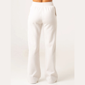 <span class=keywords><strong>Pantaloni</strong></span> sportivi a gamba larga da donna con Logo personalizzato a vita alta <span class=keywords><strong>pantaloni</strong></span> della tuta svasati da ragazza - Product Image 3