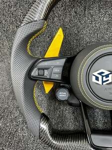 Volante Deportivo de Fibra de Carbono y Alcántara Negro, Elegante y Duradero, para <span class=keywords><strong>Audi</strong></span> <span class=keywords><strong>Q</strong></span> C8 A1 A3 A4 A5 A6 A7 A8 B6 B7 B8 B9 C6 C7 TT R8 - Product Image 2