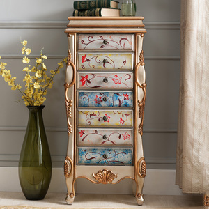 <span class=keywords><strong>Cassettiera</strong></span> Vanity di Lusso a Sette Cassetti in Legno Massello Mobiletto Portagioie in Stile Americano Armadio Decorativo per la Camera da Letto - Product Image 3