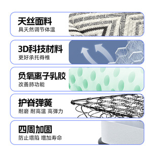 Meishen Maybach Spine <b>Support</b> Spring <b>Mattress</b> 1.8m Double Bed Latex Topper Orthopedic Medium Firm Child Use - Product Image 1