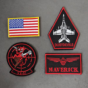 Écusson en tissu toile écologique avec paillettes en résine, à fixation auto-agrippante, sur le thème de Top Gun et de la École de Combat des Marines des États-Unis - Product Image 4