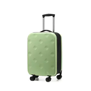 حقيبة ظهر خضراء صينية تقليدية تحمل أمتعة ABS ذات يد عريضة حقيبة سفر قابلة للطي بعجلات