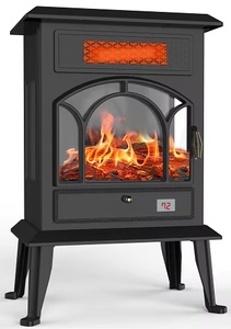 Chauffage électrique 1500W à effet flamme, économe en énergie, thermostat réglable, sur pied, deux niveaux de chaleur, verrouillage de sécurité enfant - Product Image 6
