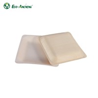 Assiette en pulpe de bois laminée très résistante, vaisselle jetable résistante à l'huile et à l'eau