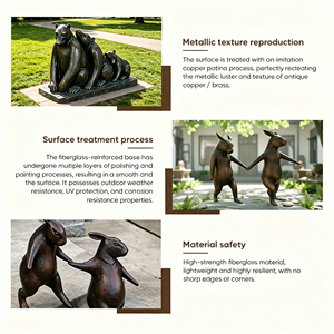 Escultura de Mono Gigante Personalizada ODM, Hiperrealista, Anti-Grietas, Decoración para Áreas Escénicas Forestales, OEM Disponible - Product Image 4