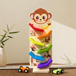 Juguete de Madera para Niños Pequeños, Pista de Carreras con Rampa, Set de Juego de Vehículos para Niños y Niñas de 3 a 6 Años - Product Image 3