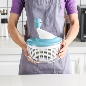 Escurridor de ensalada de plástico de 3.5L, escurridor manual de verduras, lavador de hojas, fácil de limpiar - Product Image 2