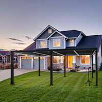 Pergola de luxe en aluminium avec écrans ZIP coupe-vent, couverture de terrasse motorisée résistante aux intempéries