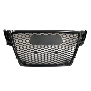 Parrilla delantera RS4 de repuesto para parrilla de coche, parrilla delantera de panal <span class=keywords><strong>A4</strong></span> cromada negra brillante para <span class=keywords><strong>Audi</strong></span> <span class=keywords><strong>A4</strong></span> 2008 2009 <span class=keywords><strong>2010</strong></span> 2011 2012 - Product Image 5