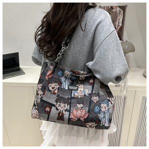 卡通风格的哪吒购物袋来自中国流行电影，带有标志性人物 - Product Image 3