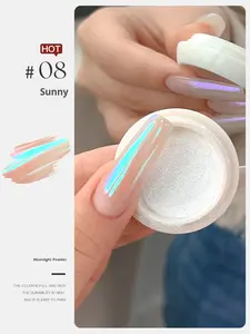 Poudre magique miroir de lune Shenghong, poudre de luxe, cristal de sirène plaqué, art des <span class=keywords><strong>ongles</strong></span> longue durée, sceau spécial Aurora de Hailey - Product Image 5