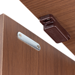 Loquet magnétique en plastique pour <span class=keywords><strong>porte</strong></span>, <span class=keywords><strong>aimant</strong></span> puissant, blanc et marron, pour la <span class=keywords><strong>fermeture</strong></span> des portes de meubles, armoires, placards et penderies - Product Image 5