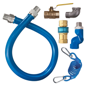 Tuyau de gaz <span class=keywords><strong>flexible</strong></span> à connexion rapide avec joint pivotant et verrouillage de sécurité pour appareils électroménagers - Product Image 5
