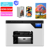 Imprimante jet d'encre UV A4 Logojet Xp600 Imprimante à plat automatique pour étiquettes et papier pour étuis de téléphone en plastique/acrylique/PVC et cartes d'identité