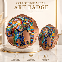 Pièce de monnaie en cuivre pur 999 de 1 oz, pièce irrégulière en forme d'éléphant, pièce en cuivre de collection UV en forme de fleur de prunier en relief, édition collector