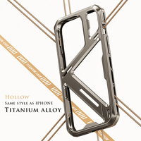 Étui de téléphone creux en alliage de titane pour iPhone 14 15Pro, coque rigide antichoc en métal amovible avec dissipation thermique