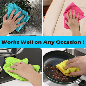 マイクロファイバークリーニングクロス万能マイクロファイバータオルストリークフリーのクリーニングラグ - Product Image 6