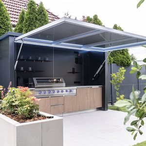 Cocina Móvil Exterior de Acero Inoxidable 304 con Encimera <span class=keywords><strong>Central</strong></span> Independiente - Casa Móvil para Fiestas BBQ - Product Image 5