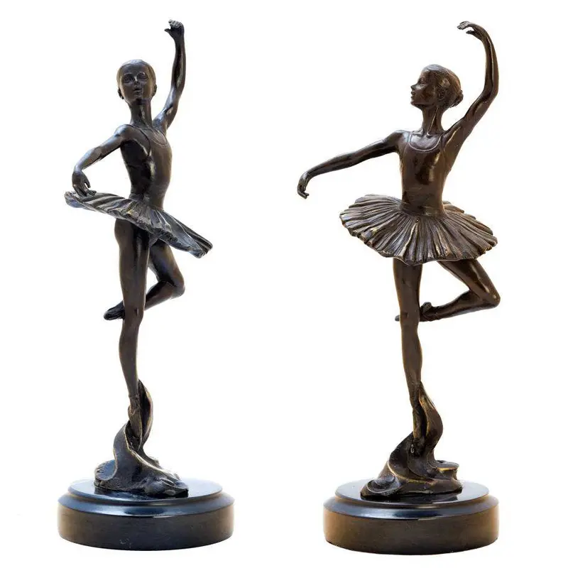 מתכת ברונזה ליהוק בלט רקדנית פסל קישוט פיסול של בלט רקדנים