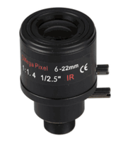 Lente de cámara CCTV HD de 6-22mm con zoom manual de 5MP, montaje M12, carcasa de metal, lente de vidrio, lente de cámara de seguridad ajustable con enfoque