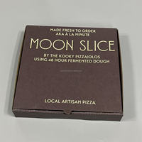 Caja de Pizza Corrugada Kraft Biodegradable y Reciclable Ecológica Moderna Personalizable de 10 Pulgadas, Plegable y Desechable de Grado Alimenticio