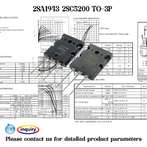Bóng bán dẫn thời đại điện tử MOSFET 5200 2sa1943 to-247 A1943 Bộ khuếch đại công suất TO-3P C5200 5200 bóng bán dẫn 1943 - Product Image 5