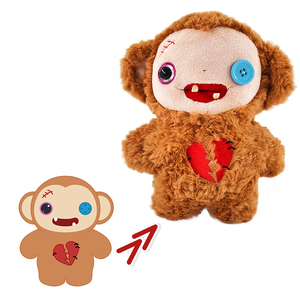 Peluches Monstres Horrifiants Verts Style Zombie, Jouets en Peluche Personnalisés ODM, Poupées Animaux Grublés de Dessin Animé Effrayants avec Dents Vives - Product Image 4