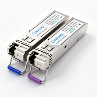 Konektor LC 1.25Gb/s 1000BASE BiDi 40km T14/R13 Modul SFP Temperatur Industri Simplex FTTX Transceiver Optik 4G Single
