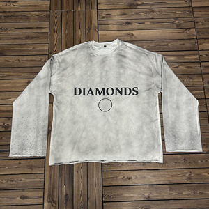 Bán Buôn Tùy Chỉnh Chất Lượng Cao Của Nam Giới Lỏng Quá Khổ Đau Khổ Rhinestone Người Đàn Ông Áo Áo Phông - Product Image 1