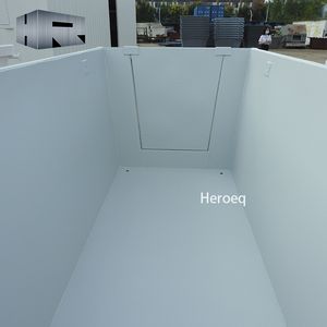 صندوق نفايات معدني 5 أمتار مكعبة لإعادة تدوير الخردة المعدنية في الهواء الطلق مع قضبان رافعة شوكية في القاع - Product Image 6