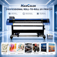 Imprimante UV-LED à jet d'encre 1,8 m 2,1 m pour affiches publicitaires extérieures, imprimante de cartes haute vitesse rouleau-à-rouleau, imprimante UV à rouleaux