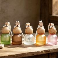 Nouveau diffuseur de parfum liquide longue durée en verre avec bouchon en liège, pendentif décoratif pour pare-brise de voiture, flacon diffuseur à bâtonnets, désodorisant automobile