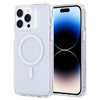 Coque de téléphone KINGSOUL antichoc transparente 2,5 mm en TPU+PC à double injection, magnétique, compatible avec la recharge sans fil et antidérapante, vente en gros usine