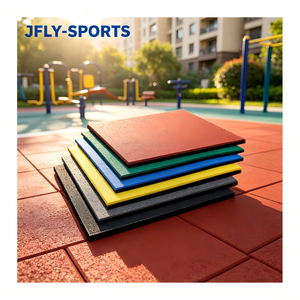 Dalles de sol en caoutchouc EPDM antidérapantes pour terrains de fitness extérieurs, tapis de sol résistant aux chocs, dalles carrées en caoutchouc pour parcs et communautés - Product Image 1