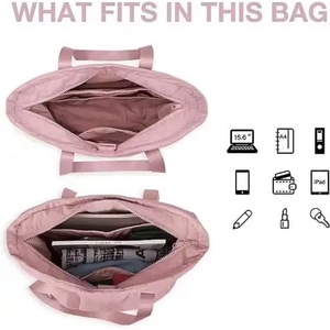 Sac fourre-tout pour femme OEM, fabriqué en usine BSCI, grand sac à bandoulière avec poignée supérieure et boucle pour tapis de yoga - Product Image 3