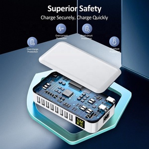 Cargador de pared USB múltiple, adaptador de viaje con pantalla LED, interfaz USB, 8 puertos - Product Image 4