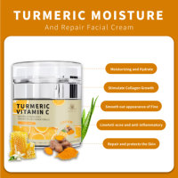 Soins de la peau de marque privée blanchissant et éclaircissant crème hydratante pour le visage au curcuma et à la vitamine C