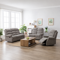 Ensemble de canapés inclinables manuels modernes en tissu chenille, 1, 2 ou 3 places, avec dossier haut et accoudoirs rembourrés, structure en bois, pour salon