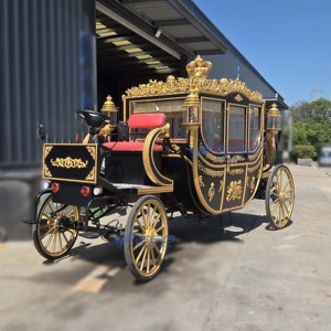 Calèche royale à vendre, calèche de mariage en forme de citrouille, calèche électrique de mariage pour visites touristiques, fabriquée en Chine, dépôt requis - Product Image 1