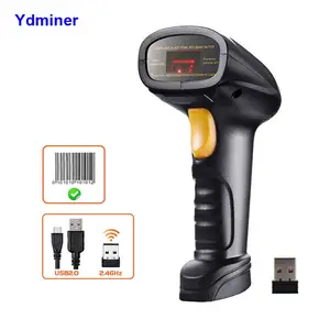 2.4G Barcode Scanner Wireless Wired 1D 2D QR Portable Handheld Bar Code Data Matrix Reader Multi Language Keyboard