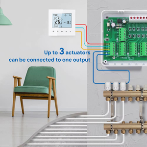 Centrale di Cablaggio a 8 Zone per Riscaldamento Radiante ad Acqua, Scatola di Giunzione Intelligente con Collegamento Caldaia Attivo/Passivo - Product Image 2