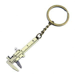 Portable Mini Vernier Caliper <b>Key</b> <b>Ring</b> Alloy Calipers Measurement Gauge Slide Zinc Alloy Car <b>Key</b> Chain Handbag Ornament Ruler - Product Image 6