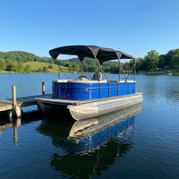 Fabricant chinois de bateaux pontons de luxe en aluminium de qualité marine soudé de 7,5 m (25 pieds) avec certification CE pour la pêche sportive à distance